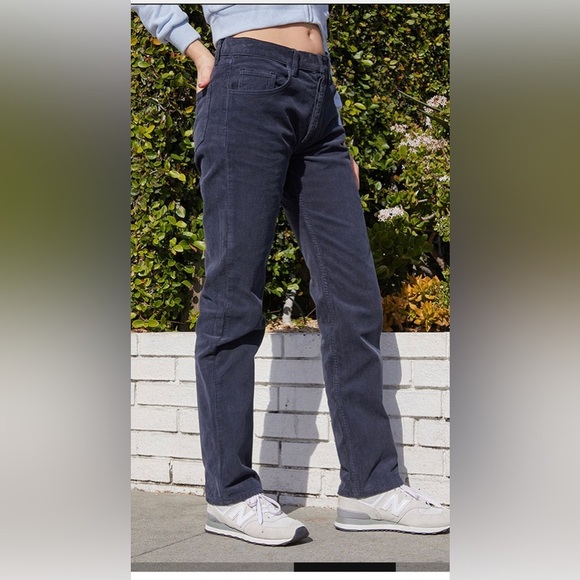 NWT John Galt Navy Corduroy Straight Leg Pants MEDIUM - Picture 2 of 6